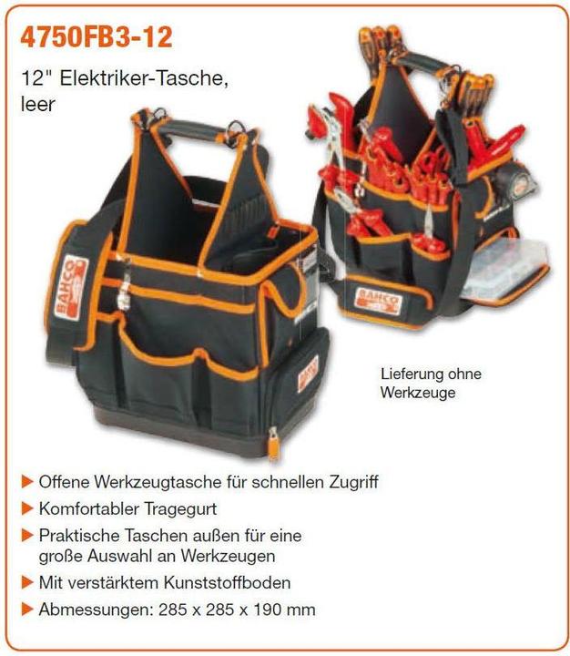 Image du produit Bahco Sacs à outils en tissu pour électriciens (1 pièces)