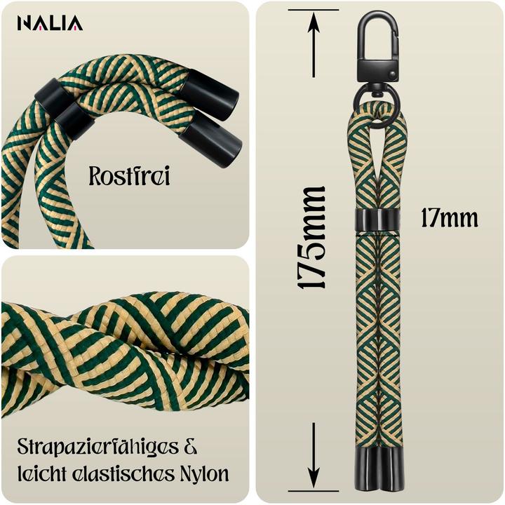 Actual product image Nalia Wristy Lanyard Handykette – Universal Trageband für Smartphones – Verstellbar, Soft & Elastisch