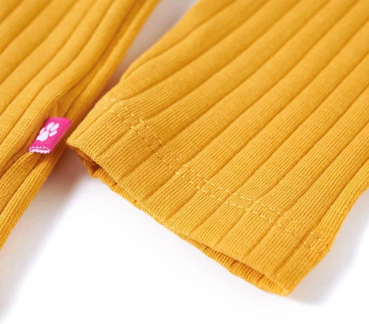 Actual product image VidaXL Children's long-sleeved shirt ochre 104, material: 95% cotton. 5 (104)