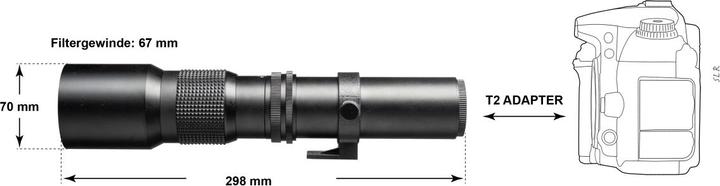 Produktbild Walimex 500/8,0 DSLR Fuji X (Fujifilm X, APS-C / DX, Vollformat)