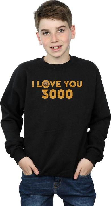 Actual product image Boys Avengers Endgame I Love You 3000 Arc Reactor Sweatshirt (116)