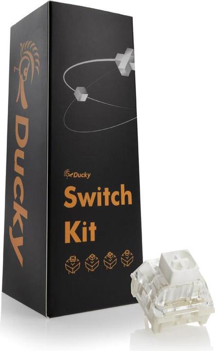 Actual product image Ducky Kailh Box White Switches, mechanical, 3-pin, clicky, MX-Stem, 45g - 110 pieces