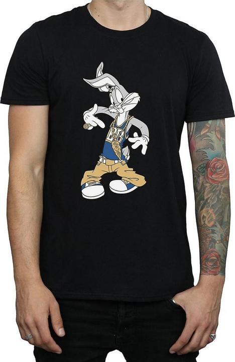 Looney Tunes Mens Rapper Bugs Bunny Cotton T-Shirt