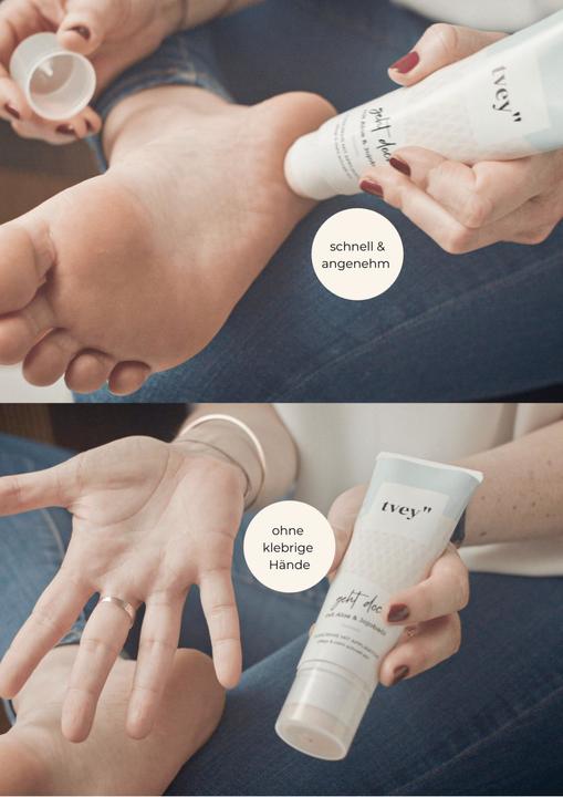 Produktbild Tvey Fusscrème hin und weg 75 ml (Fussdeodorant & -puder, 75 ml)
