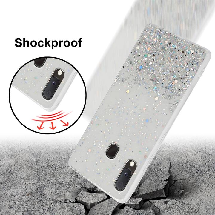 Image du produit Cadorabo Couverture TPU paillettes scintillantes (Samsung Galaxy A20e, Samsung Galaxy A10e)