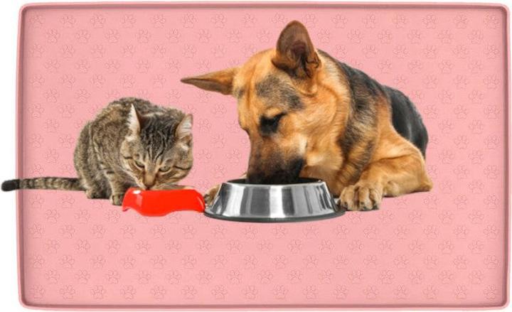 Produktbild Hermex Futternapfunterlage aus Silikon Bodenschoner Hundefutterunterlage Pink