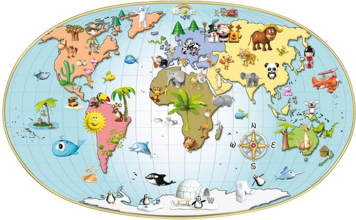 Produktbild Trenddeko Michel Agullo - Kinder-Weltkarte (60 x 37 cm)