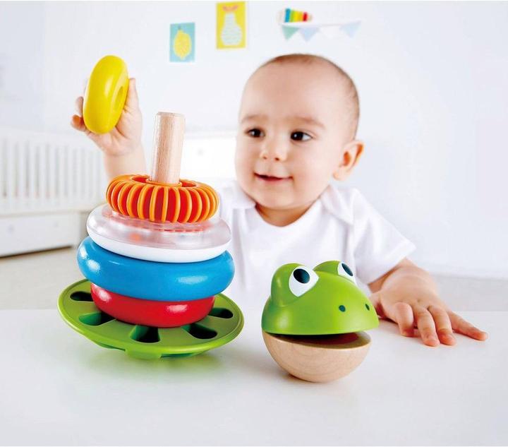 Actual product image Hape Stacking Frog
