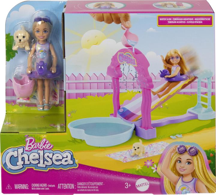 Actual product image Mattel Barbie Chelsea water slide playset