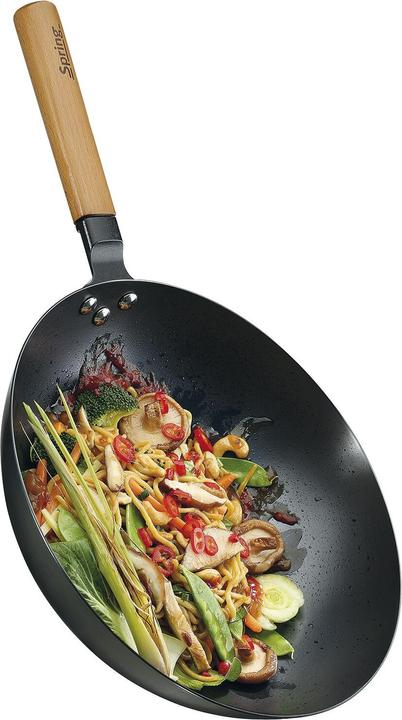 Immagine prodotto Spring Padella (30 cm, Wok, Acciaio al carbonio)