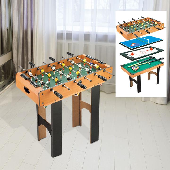 Immagine prodotto Jamb Tavolo multigioco 4 in 1 Calcio balilla Hockey da tavolo Tennis da tavolo e biliardo