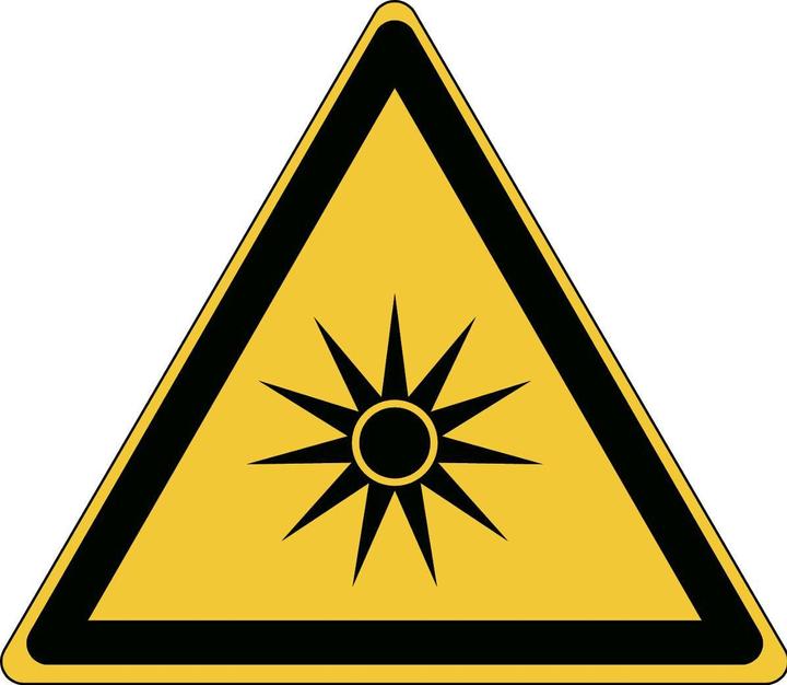 Immagine prodotto Brady Cartello di sicurezza ISO - Avviso contro le radiazioni ottiche