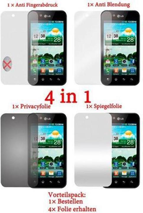 Immagine prodotto Cadorabo 4x pellicola protettiva (1 Pezzo/i, Optimus Nero)