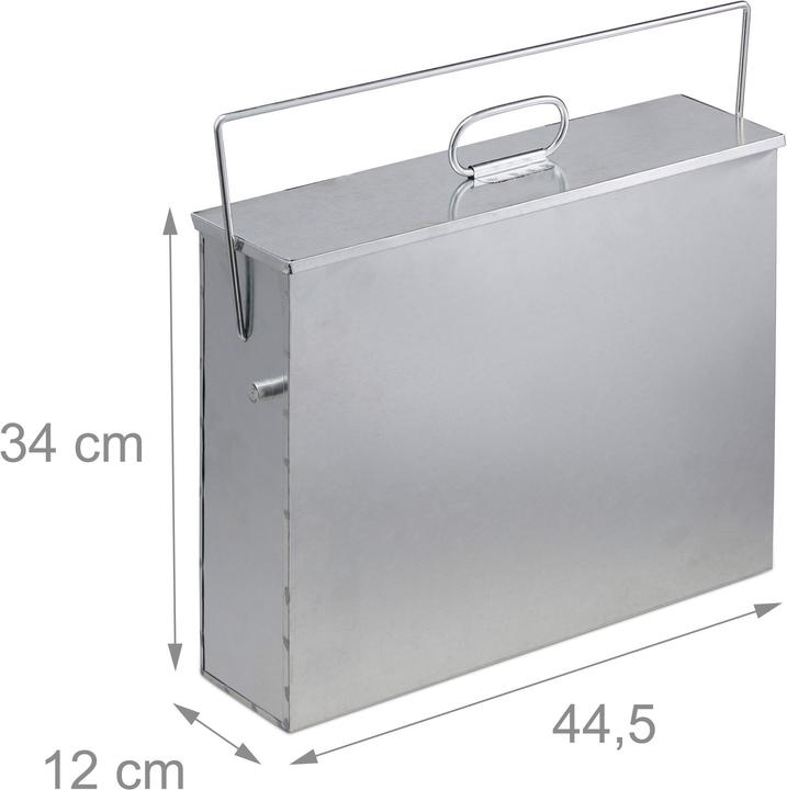 Produktbild Relaxdays Ascheeimer eckig (44.5 x 12 x 42 cm)