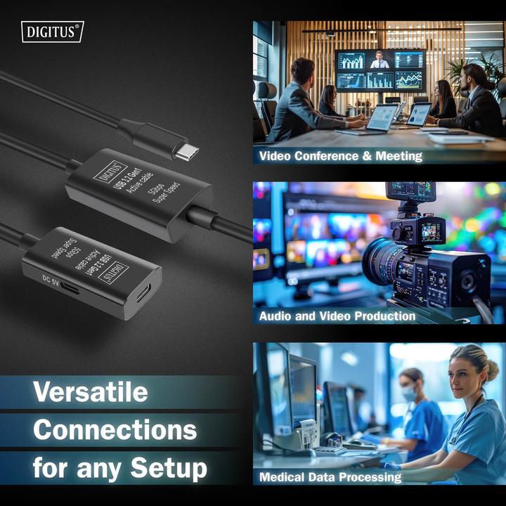 Immagine prodotto Digitus USB C – USB C (10 m, USB 3.2 Gen 1)