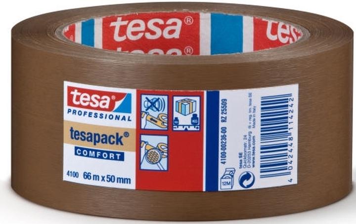 Produktbild Beiersdorf Pakketape Tesa 4100, PVC, 50 mm x 66 m, brun, pakke a 6 ruller (50 mm)