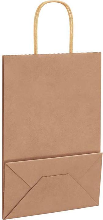 Immagine prodotto VidaXL Sacchetti di carta kraft 50 pezzi con maniglia marrone 22x11x31 cm (Borsa da regalo, 50 x)