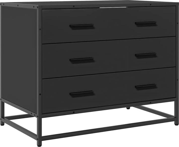 Immagine prodotto VidaXL Cassettiera nera 70x41x56 cm Cassettiera in legno