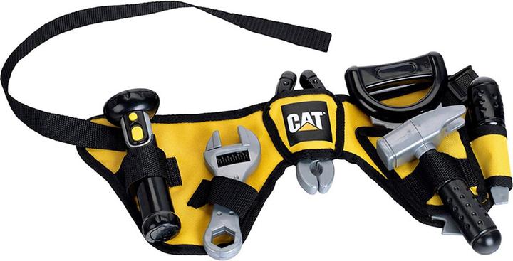 Image du produit Theo Klein 3222 CAT Ceinture à outils | Avec un outillage robuste comme marteau, pince etc... | Lampe-torche à