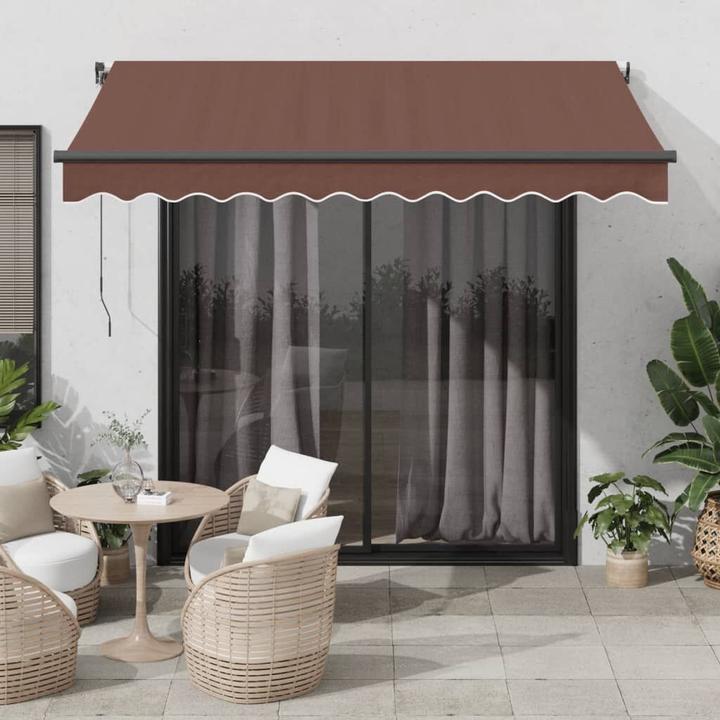 Immagine prodotto VidaXL Markise Gelenkarmmarkise Sonnenmarkise Automatisch Braun 350x250cm (3.50 m)