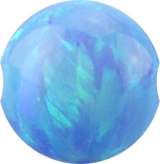 Star Piercing Ball Closure Kugel Opal hellblau (ohne Messing)