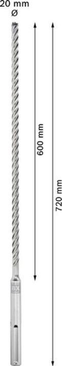 Actual product image Bosch Professional Zubehör Expert SDS max-8X hammer drill, 20 x 600 x 720 mm (20.0 mm)