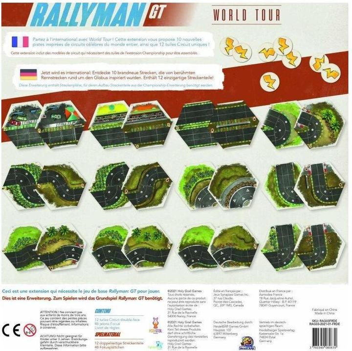 Produktbild Rallyman GT: World Tour, Brettspiel, für 1-4 Spieler, ab 14 J. (DE-Erweiterung) (Deutsch)