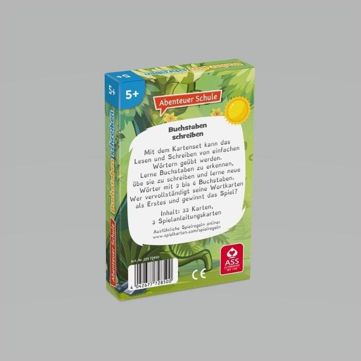 Produktbild ASS Altenburg 22572850 - Abenteuer Schule - Buchstaben schreiben, Kartenspiel 2+ Spieler, ab 5 Jahren (DE-Ausgabe) (Deutsch)