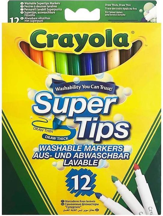 Immagine prodotto Crayola Supertips pennarelli a punta di feltro (Multi, 12 x)
