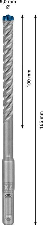 Actual product image Bosch Professional Zubehör Expert SDS plus-7X hammer drill, 9 x 100 x 165 mm (9 millimetres)