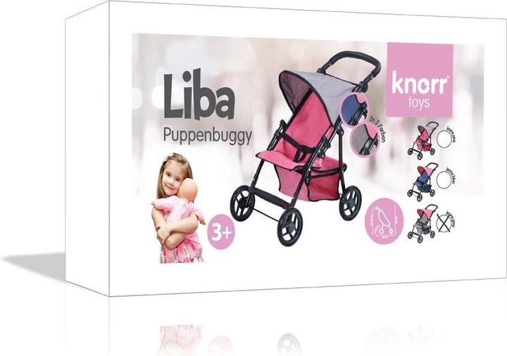 Actual product image Knorrtoys Liba doll buggy - jeans grey