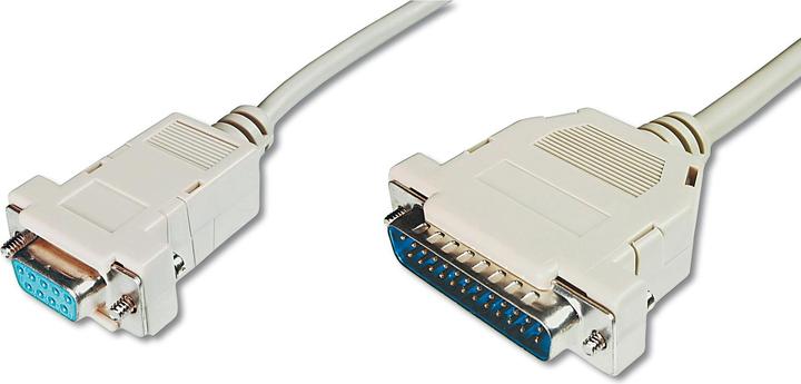 Digitus ASSMANN printer connection cable D-Sub25 - D-Sub9 St/Bu 3.0m serial snap hoods be (3 m)