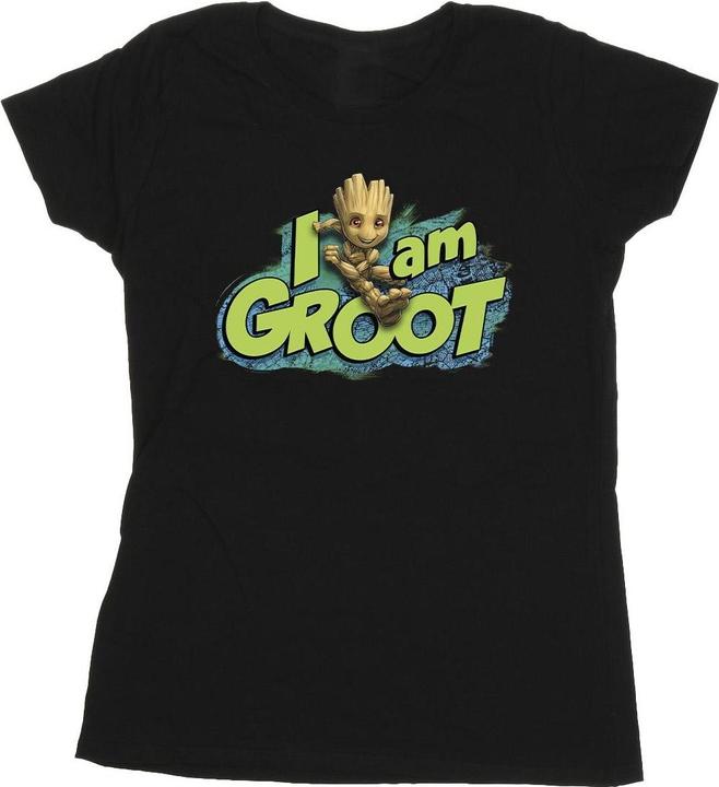 Image du produit - T-shirt GUARDIANS OF THE GALAXY AM GROOT JUMPING - Femme (S)