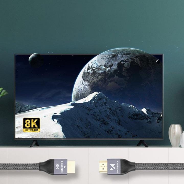 Immagine prodotto Wozinsky cavo HDMI 2.1 8K 60 Hz 48 Gbps / 4K 120 Hz / 2K 144 Hz 1 m Argento (WHDMI-10) (1 m, HDMI)