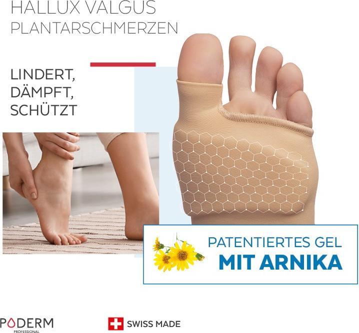 Immagine prodotto Poderm Doppia protezione per l'alluce valgo e il dolore plantare del tallone (Deodorante per piedi e polvere, 202.50 ml)