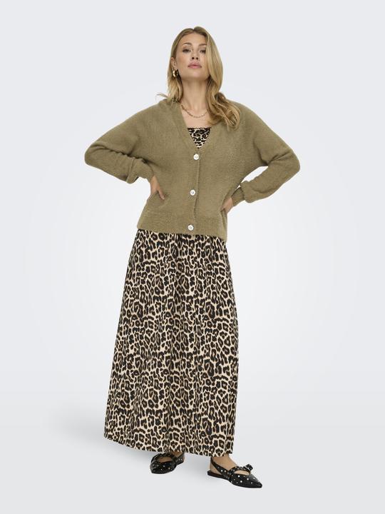 Produktbild Only Normal geschnitten V-Ausschnitt Gerippte Ärmelbündchen Strickjacke Strickjacke (S)