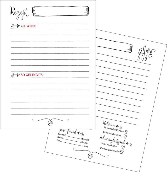Image du produit Goldbuch Carnet de notes pour recettes Recettes préférées 21 x 22 cm (21 x 22 cm, À rayures, Couverture rigide)