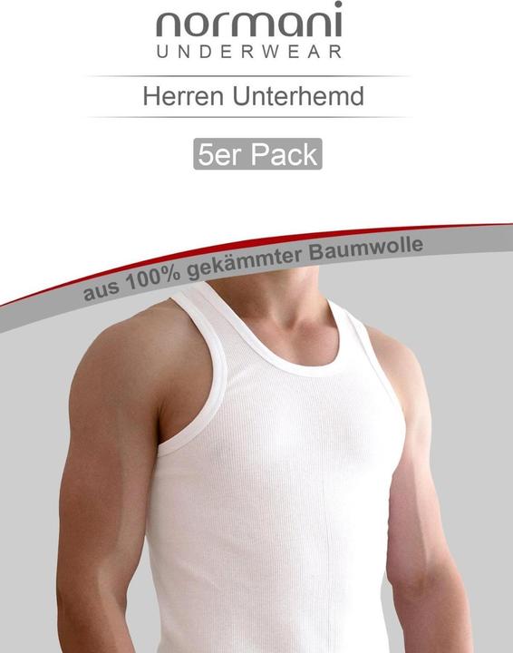 Image du produit Normani 5 pièces maillot de corps homme double côte (4XL)