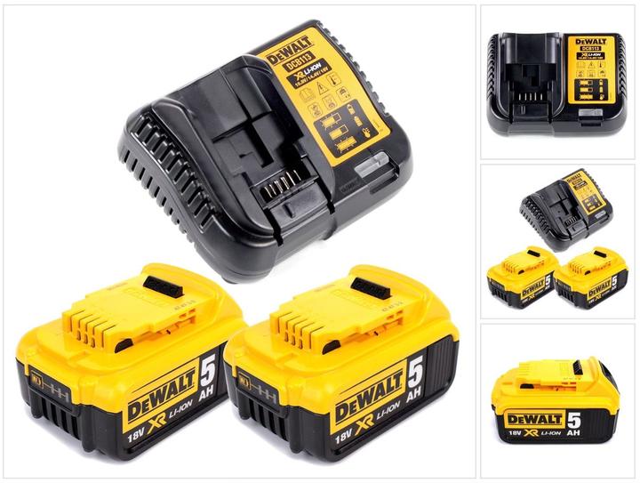 Produktbild DeWalt DCB 113 P2 Akku Starter Set 18V mit 2x DCB184 Akku 5,0Ah + Ladegerät (18 V)