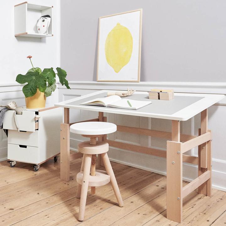 Actual product image Manis-h Manis h desk height adjustable with tilt function 140x65 Snow white (140 x 65 x 60 cm)