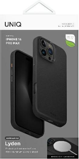 Actual product image Uniq case Lyden iPhone 16 Pro Max 6.9" Magclick Charging czarny/dallas black (Apple iPhone 16 Pro Max)