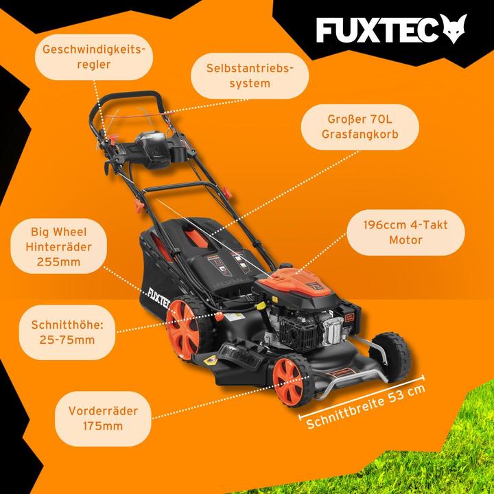 Actual product image Fuxtec The FX-RM5396eSPRO petrol lawn mower (Petrol)
