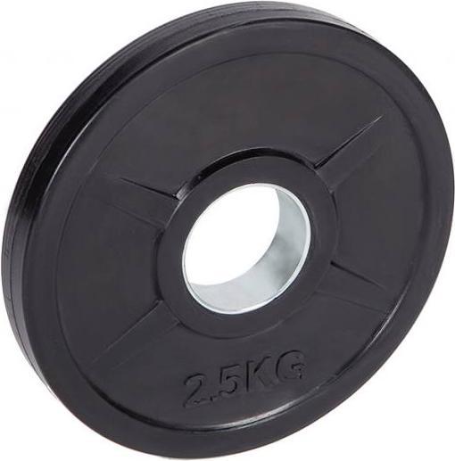 Fitcom Gummierte Olympia Hantelscheibe (1 x 2.5 kg)