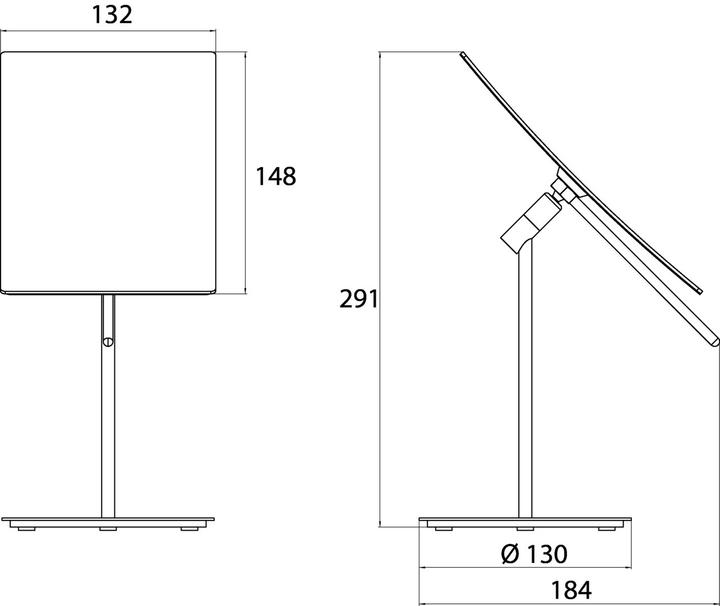 Produktbild Emco pure Standspiegel, eckig, mit Griff, chrom, 109400113