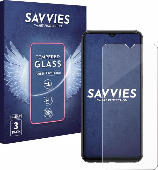 Actual product image Savvies Tempered Glass (3 Piece, Samsung Galaxy A23)