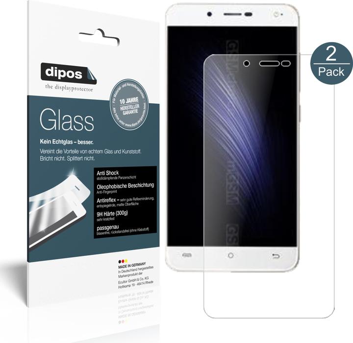 Produktbild Dipos Displayschutz Anti-Shock (2 Stück, Cubot Rainbow 2)