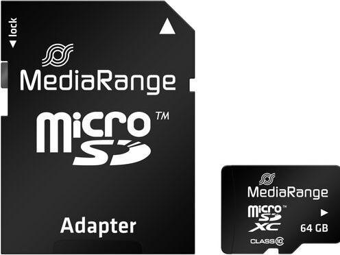 Produktbild MediaRange MR955 memory card MicroSDXC Class 10 (64 GB, microSDXC, U1)