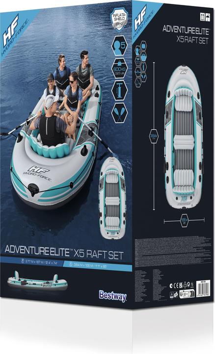 Actual product image Bestway Hydro-Force Adventure Elite X5 Raft Set (364 cm, 5 pers.)