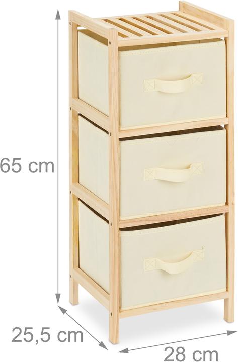 Immagine prodotto Relaxdays Mobiletto da-bagno (28 x 25,5 x 65 cm)