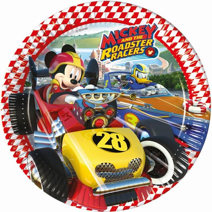 Mickey Mouse Pilote de course Assiette jetable (pack de 8) (8 x)